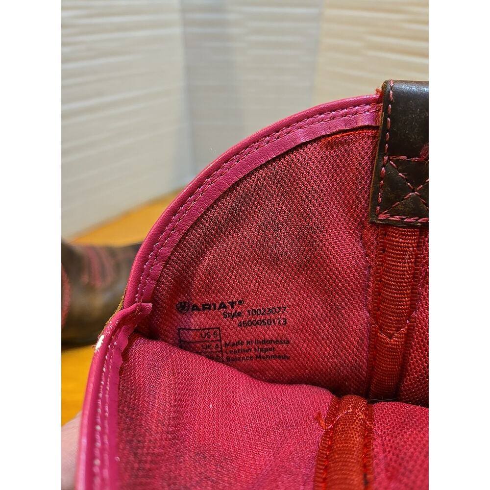 Ariat Desert Diva Leather Western 10023077 Youth Size 5 Colorful Embroidery - Picture 10 of 11